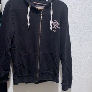 Herencia custom garage hoodie zip up medium black